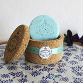 Cork Jewelry Box with 2 Violet Soaps (50gr)